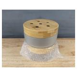 2 Azuna Luxe Glass 8oz Jars with Bamboo Lids - Brand New