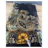 2 Beautiful Paisley Print Scarves: Red and Black - Brand New