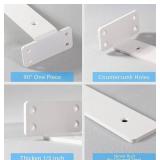 Heavy Duty White Shelf Bracket with Hardware - Brand New