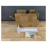 Heavy Duty White Shelf Bracket with Hardware - Brand New