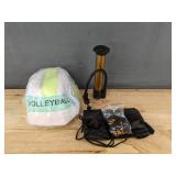Volleyball Set with Pump, Netted Bag, and Black Bag - Brand New