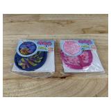 12 Floral Round Folding Hand Fans with Keychains - Brand New