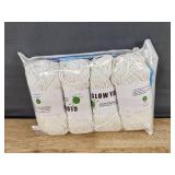 8 Rolls Glow In The Dark White Yarn With Crochet Needle - Brand New