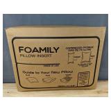 Foamily Pillow Insert 26x26 Inch 100 Percent Virgin Fiber - Brand New