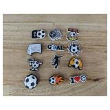 12 Soccer Croc Shoe Charms - Brand New