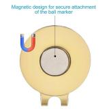 6 Magnetic Golf Hat Clip Ball Marker Holders, Matte Gold - Brand New