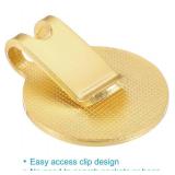 6 Magnetic Golf Hat Clip Ball Marker Holders, Matte Gold - Brand New