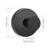 4 GMYOO Suction Cup Hooks for Shower and Bathroom, Black - Brand New