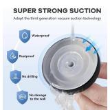 4 GMYOO Suction Cup Hooks for Shower and Bathroom, Black - Brand New