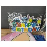 Disney Stitch Birthday Party Supplies: Balloons, Banners, Tablecloth, Decor - Brand New