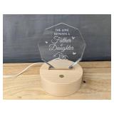 Father and Daughter LED Acrylic Table Lamp Gift - Brand New