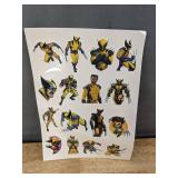 8 Sheets Wolverine Temporary Tattoos, Assorted Designs - Brand New