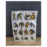 8 Sheets Wolverine Temporary Tattoos, Assorted Designs - Brand New