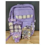 Hello Kitty and Friends Backpack Set with Pins and Plush Keychain - Brand New