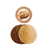 Set of 10 Natural Jute Round Woven Placemats, 12" & 15" - Brand New