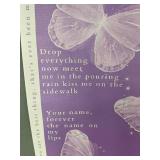Speak Now Song Lyrics 12" x 16" Canvas Print, Purple Butterflies - Brand New