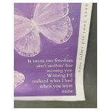 Speak Now Song Lyrics 12" x 16" Canvas Print, Purple Butterflies - Brand New