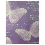 Speak Now Song Lyrics 12" x 16" Canvas Print, Purple Butterflies - Brand New