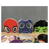 Set of 12 Lightweight Hero & Halloween Masks, Masquerade Party Cosplay - Brand New