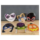 Set of 12 Lightweight Hero & Halloween Masks, Masquerade Party Cosplay - Brand New