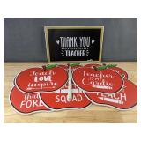 Teacher Appreciation Yard Sign Decor Set, 9-Piece - Brand New