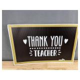 Teacher Appreciation Yard Sign Decor Set, 9-Piece - Brand New