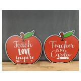 Teacher Appreciation Yard Sign Decor Set, 9-Piece - Brand New
