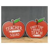 Teacher Appreciation Yard Sign Decor Set, 9-Piece - Brand New