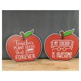 Teacher Appreciation Yard Sign Decor Set, 9-Piece - Brand New