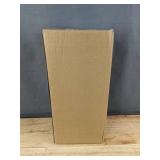 Modern Crystal Gray Glass Vase with Gold Rim, 9.8" x 3.9", $55 Retail - Brand New