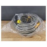 Rosy Earth Stainless Steel Garden Hose with Nozzle - Brand New