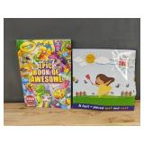 Crayola Epic Book of Awesome Coloring Book and Sight Word Swat Game Bundle - Brand New