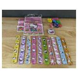 Hello Kitty Birthday Party Supplies Lot - Treat Bags, Stamps, Snap Bands, Stickers - Brand New