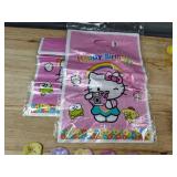 Hello Kitty Birthday Party Supplies Lot - Treat Bags, Stamps, Snap Bands, Stickers - Brand New