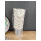 Silver Party Supply Kit for 25 - Tablecloths, Plates, Cups, Utensils, Banner - Brand New