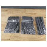 Silver Party Supply Kit for 25 - Tablecloths, Plates, Cups, Utensils, Banner - Brand New