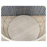 Set of 2 Round Wood and Bamboo Baskets - Brand New