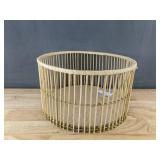 Set of 2 Round Wood and Bamboo Baskets - Brand New