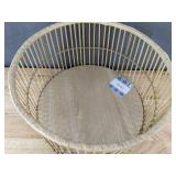 Set of 2 Round Wood and Bamboo Baskets - Brand New