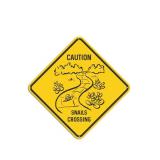 Caution Snails Crossing Metal Sign, 12" x 12" - Brand New