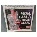 Canvas Print: The Downtown Post, "Mom, I Am a Rich Man" 15.5" x 23.25" - Brand New