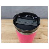 40oz Neon Pink Tumbler with 2 Straws - Brand New