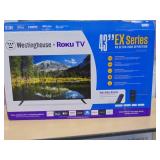 43 Inch Westinghouse Edgeless Roku TV - Smart Television, 4K LED UHD w/HDR 10, Wi-Fi & Mobile App Connectivity, Flat Screen Compatible w/Apple HomeKit, Alexa, & Google Assistant 43 Inch Westinghouse Edgeless Roku TV - Smart Television, 4K LED UHD w/HDR 10, Wi-Fi & Mobile App Connectivity, Flat Screen Compatible w/Apple HomeKit, Alexa, & Google Assistant