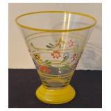 Set of 6 Vintage 3-Inch Hand Painted Floral Glasses