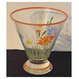 Set of 6 Vintage 3-Inch Hand Painted Floral Glasses