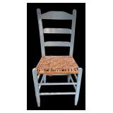 Pair of Vintage Ladder Back Chairs with Caned Seats