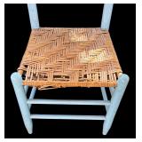 Pair of Vintage Ladder Back Chairs with Caned Seats