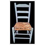 Pair of Vintage Ladder Back Chairs with Caned Seats