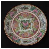 Vintage Famille Rose Cups and Saucers Birds, Butterflies