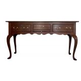 Vintage Gabberts Pine Console Table with Queen Anne Legs, 1992